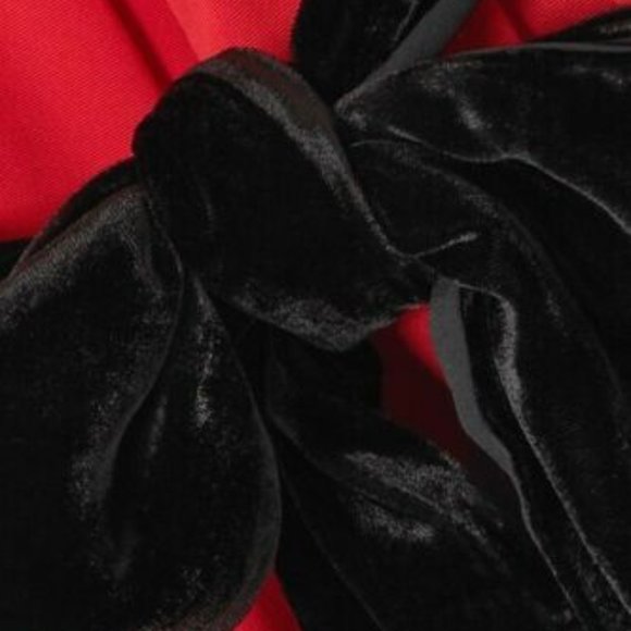 J Crew Red Faille Dress w Velvet Sash 8 - Picture 2 of 5